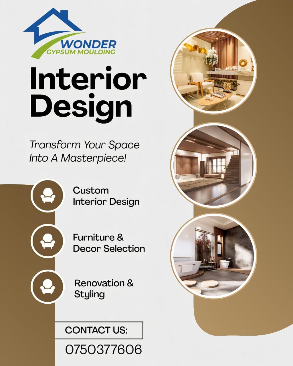 Aluminium fittings services advertisement in Vavuniya by Wonder Gypsum Moulding